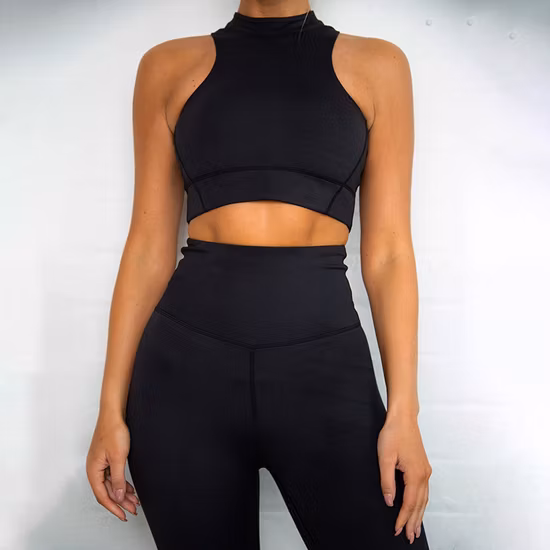 Mulheres 2 peças treino yoga define roupas esportivas com zíper tops acolchoados ternos esportivos