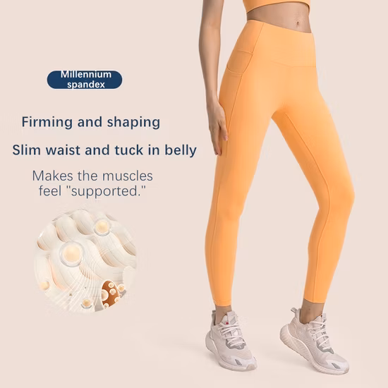 Leggings de corrida para ioga com cintura alta e controle de barriga para mulheres